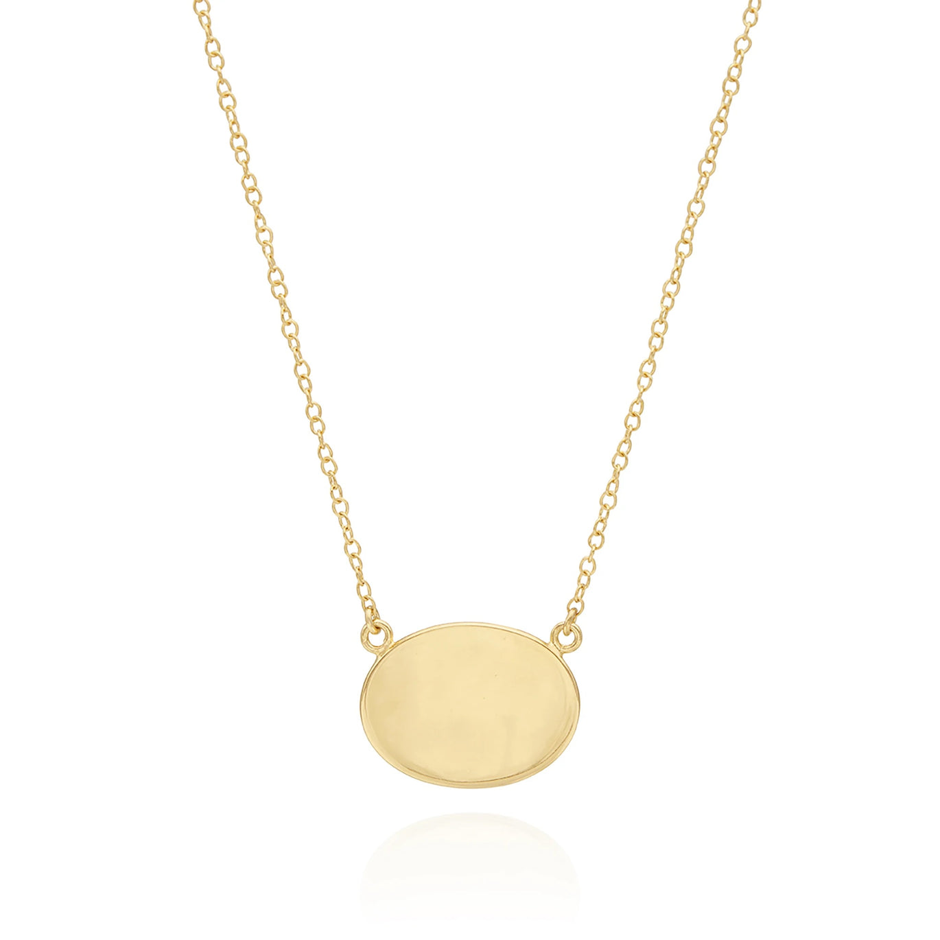 Anna Beck Classic Medium Oval Necklace - Gold