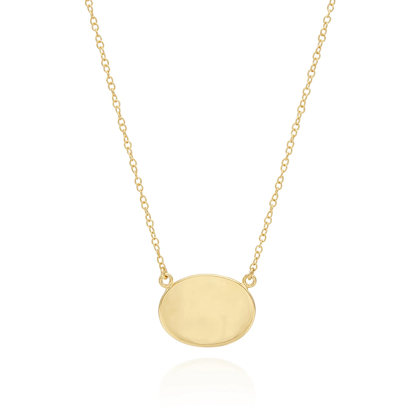 Anna Beck Classic Medium Oval Necklace - Gold