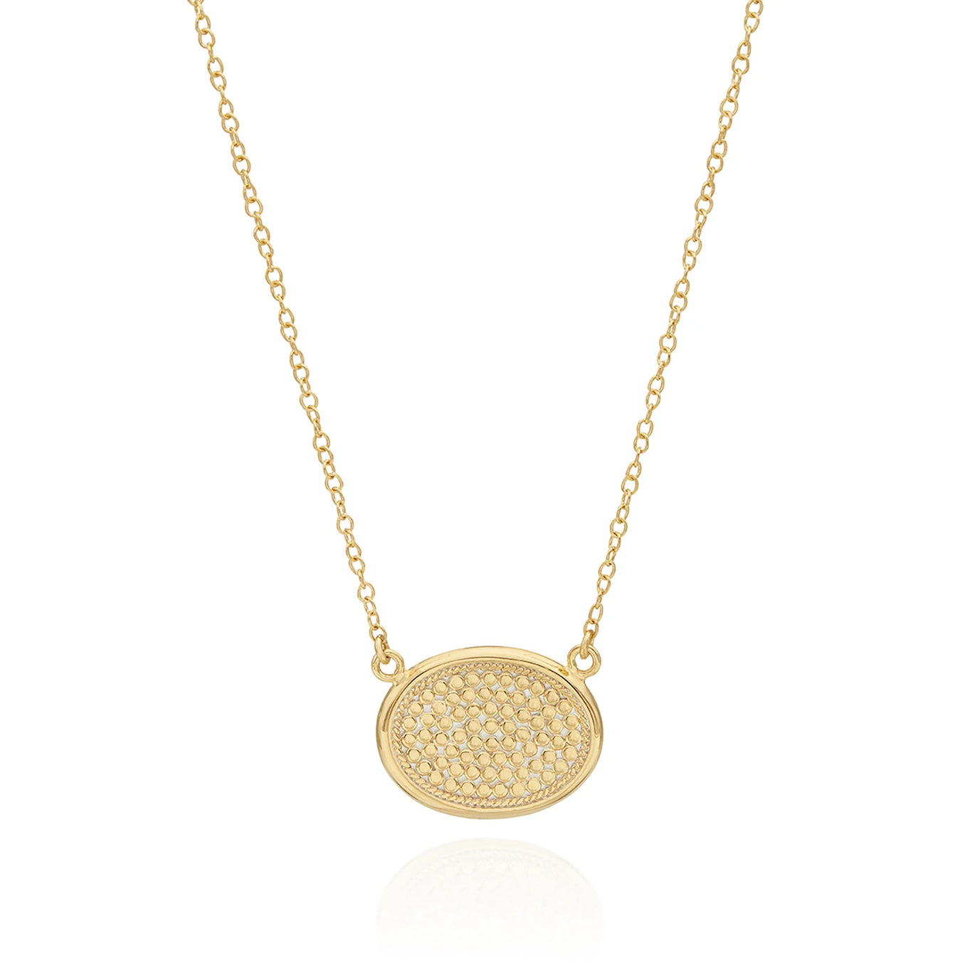 Anna Beck Classic Medium Oval Necklace - Gold