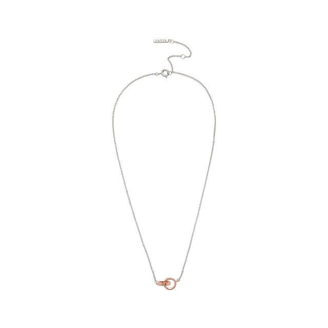 Olivia burton deals interlink silver necklace