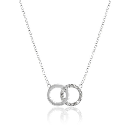 Olivia Burton Classic Bejewelled Interlink Necklace Silver