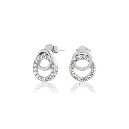 Olivia Burton Classic Interlink Drop Studs Silver