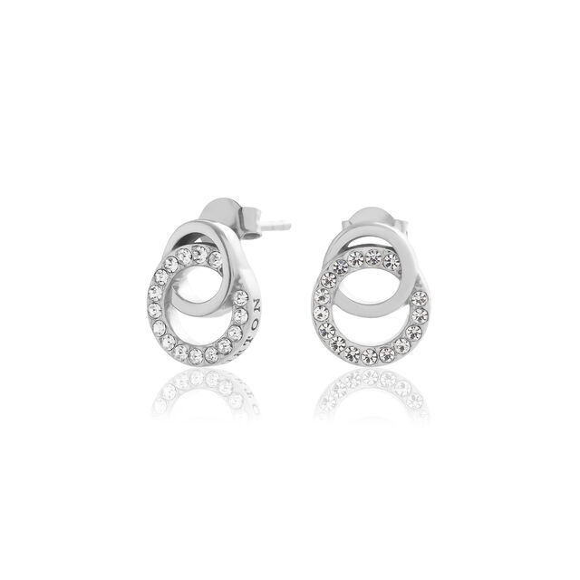 Olivia Burton Classic Interlink Drop Studs Silver