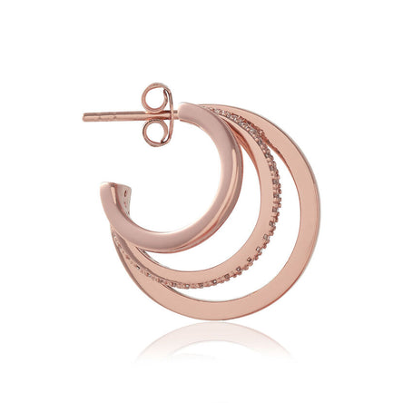Olivia Burton Classics Rose Gold Multi Hoop Earrings