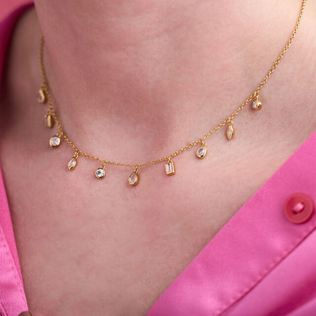 Olivia Burton Classics Gold Crystal Charm Necklace
