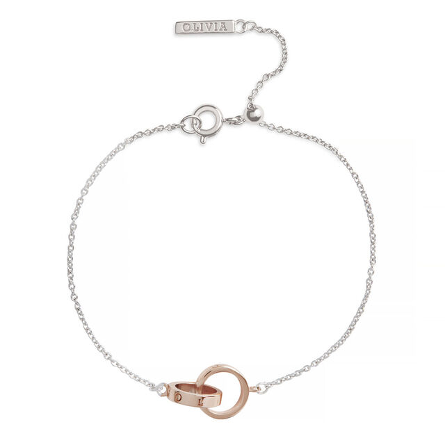 Olivia Burton The Classics Chain Bracelet Silver & Rose Gold