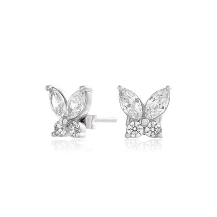 Olivia Burton Sparkle Butterfly Marquise Butterfly Studs Silver