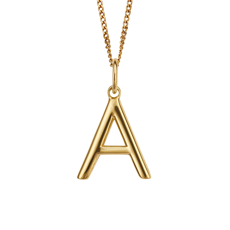 Gold Letter A Necklace