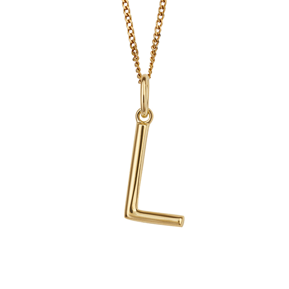 Gold Letter L Necklace