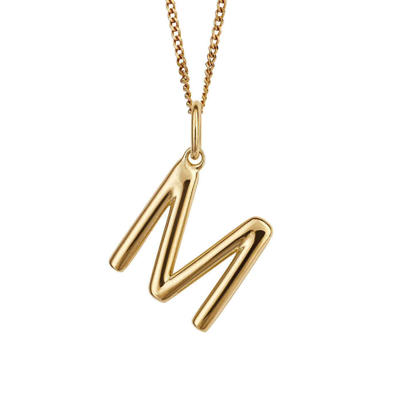 Gold Letter M Necklace