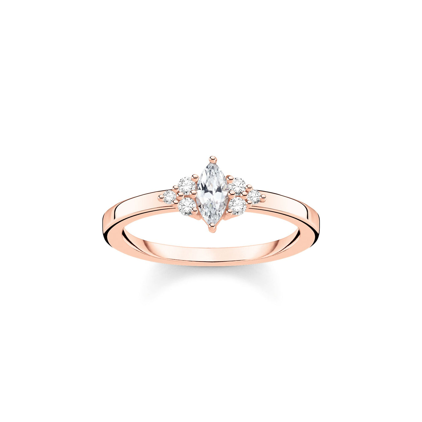 Thomas Sabo Ring Vintage White Stones Rose Gold