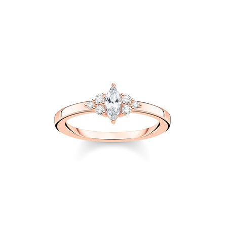 Thomas Sabo Ring Vintage White Stones Rose Gold