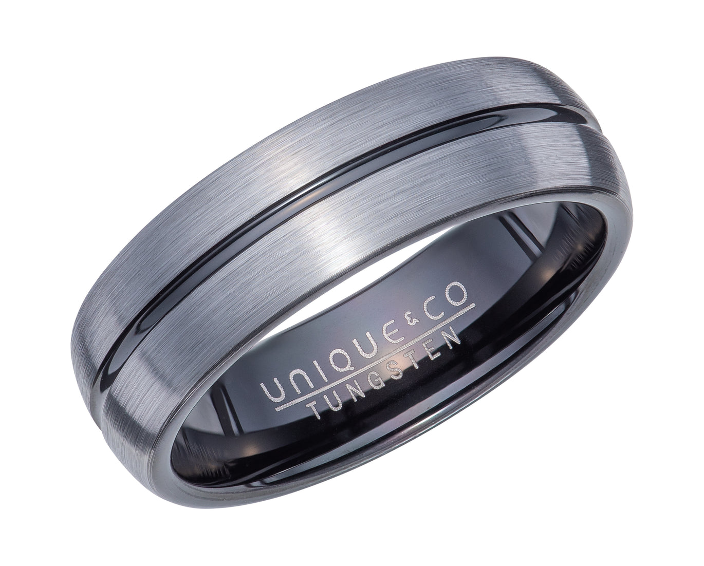 Unique & Co Tungsten Black IP Ring