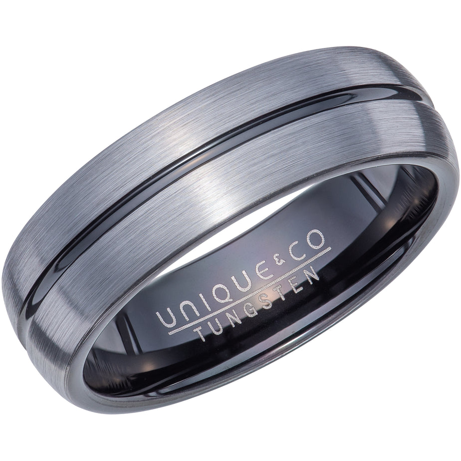 Unique & Co Tungsten Black IP Ring