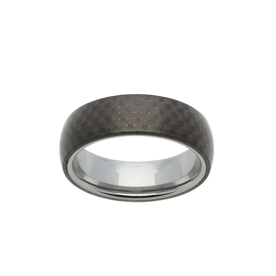 Unique & Co Tungsten Carbon Fibre 7mm Ring