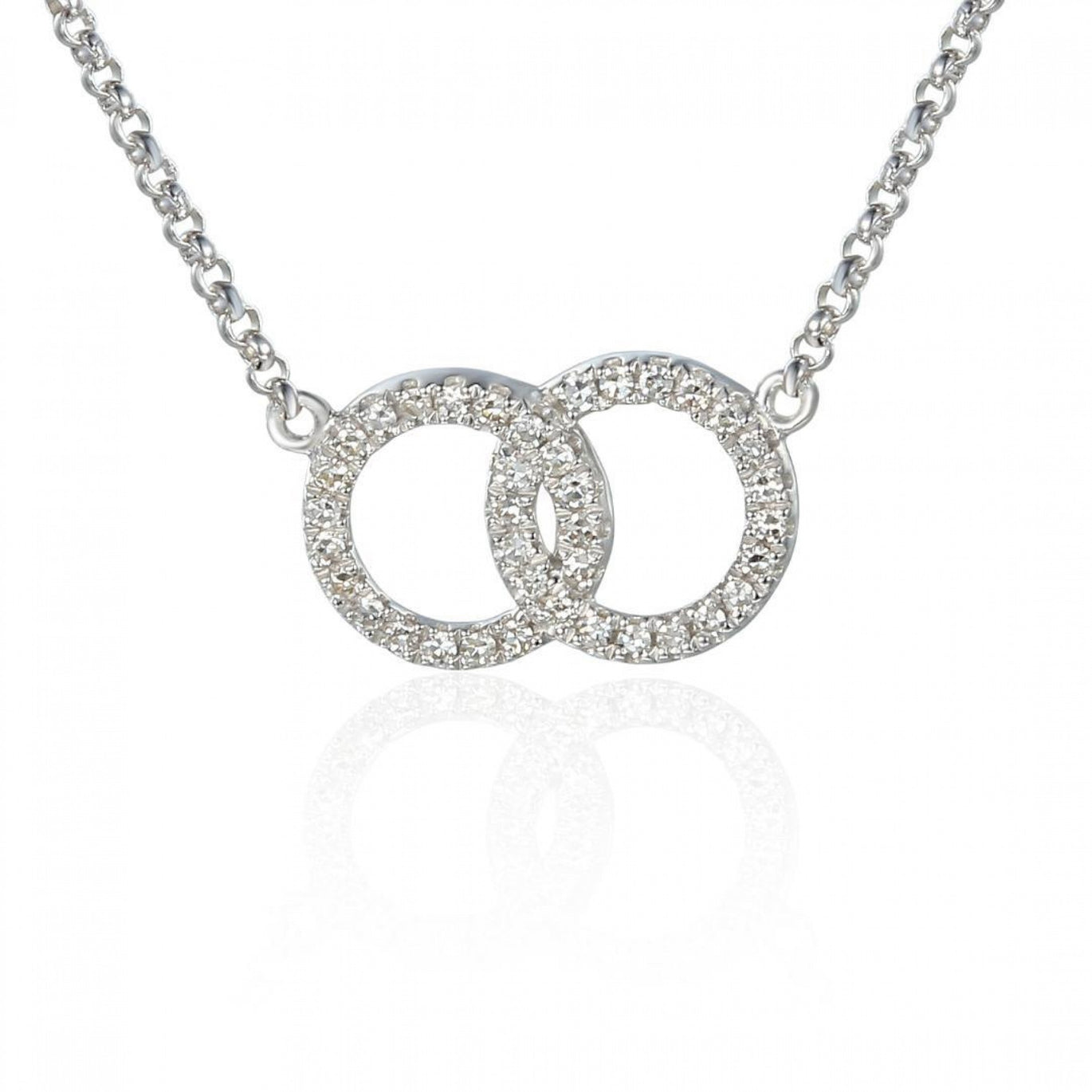 9ct White Gold Diamond Eternity Necklace DIAMOND ETERNITY