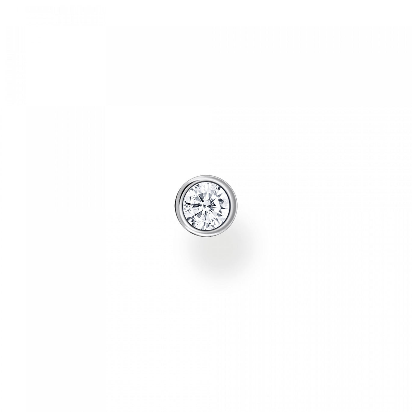 Thomas Sabo Single Ear Stud With White Stone Zirconia Silver