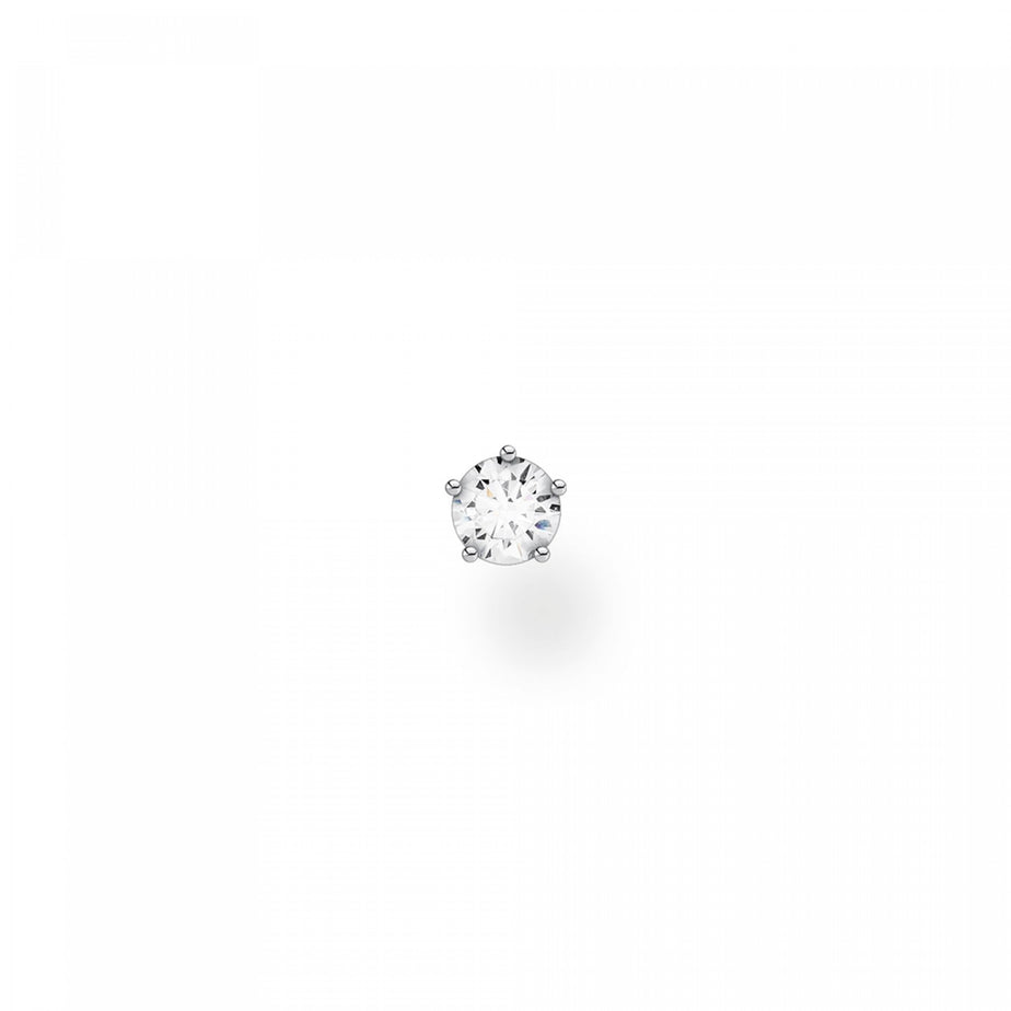 Thomas Sabo Single Ear Stud White Stone Small Silver