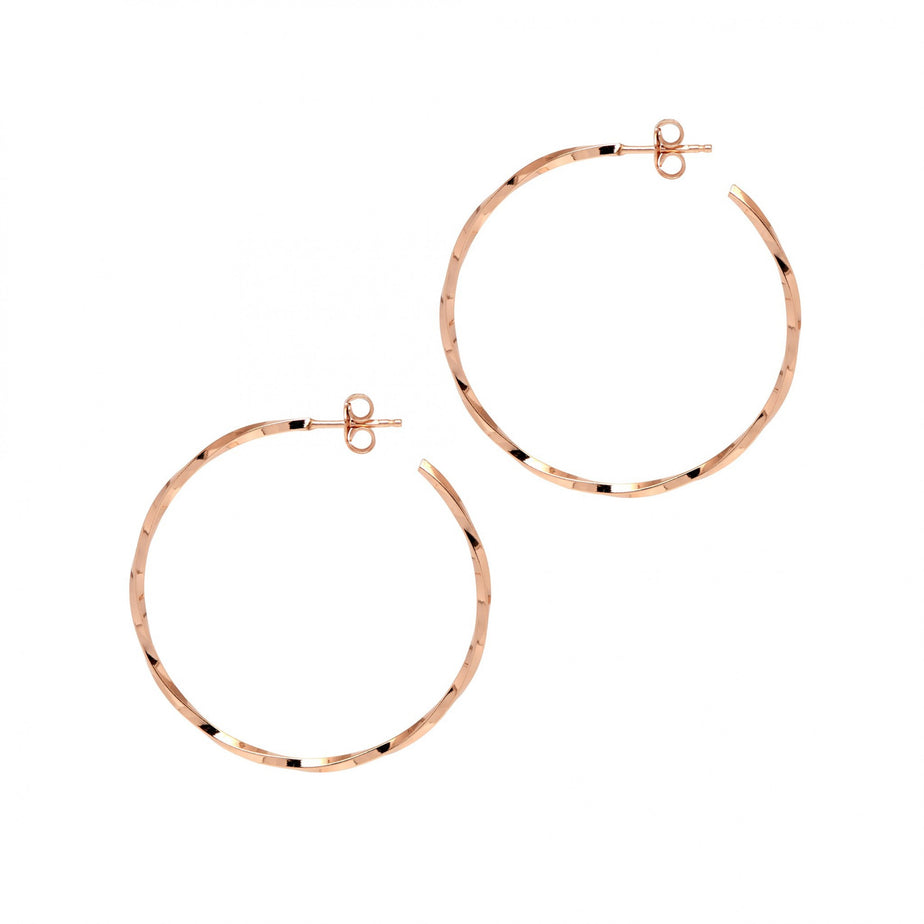 The Hoop Station La Lago Di Como Rose Gold Hoops 38mm