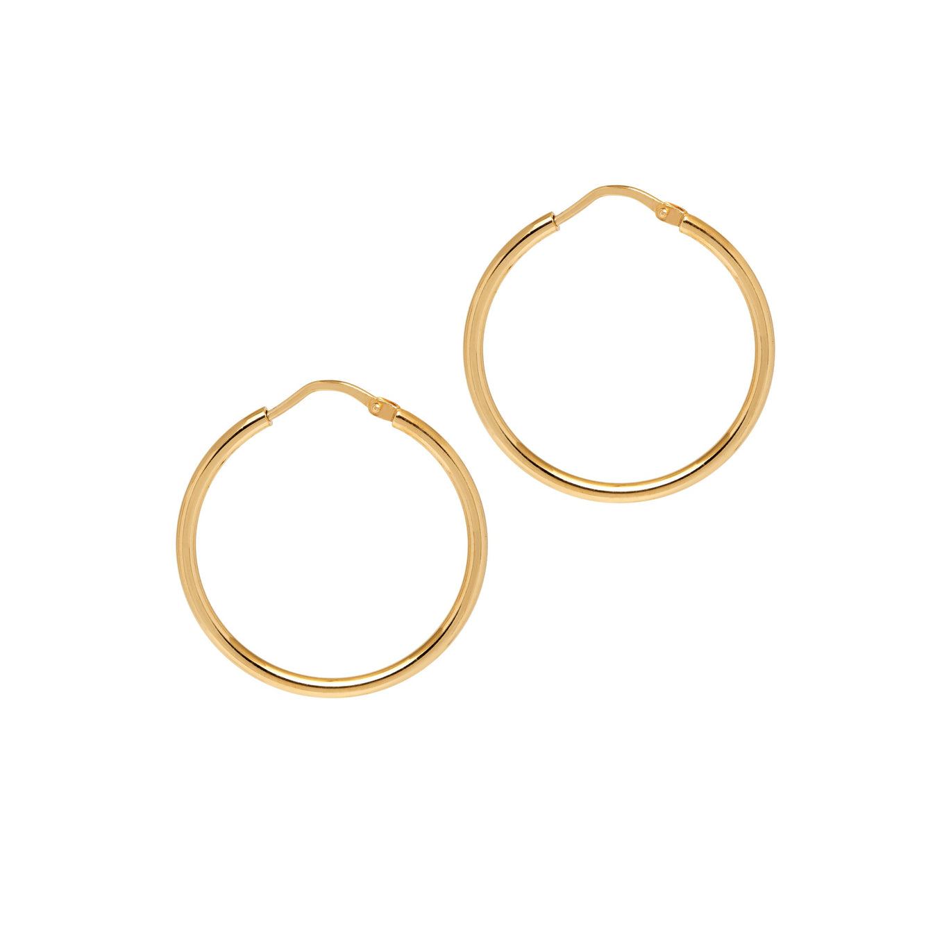 The Hoop Station La Chica Latina Yellow Gold Hoops 27mm