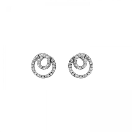 Hot Diamonds 9ct White Gold Flow Coiled Earrings