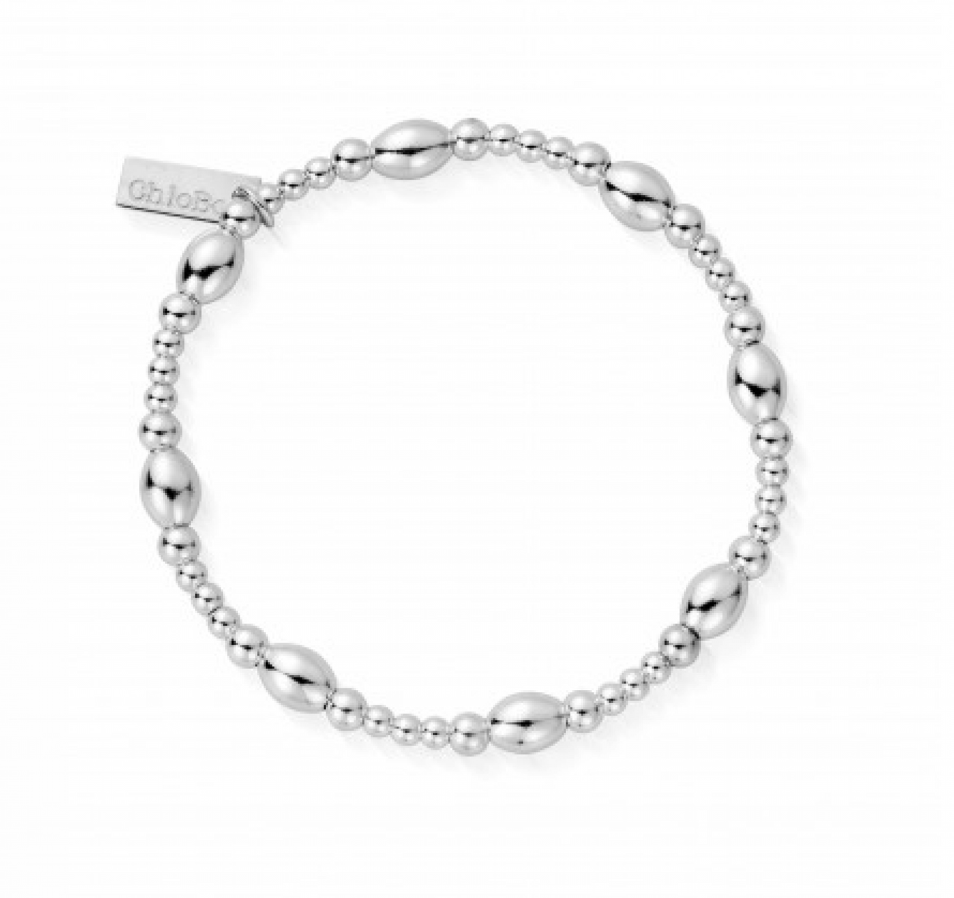 ChloBo Cute Oval Bracelet Silver