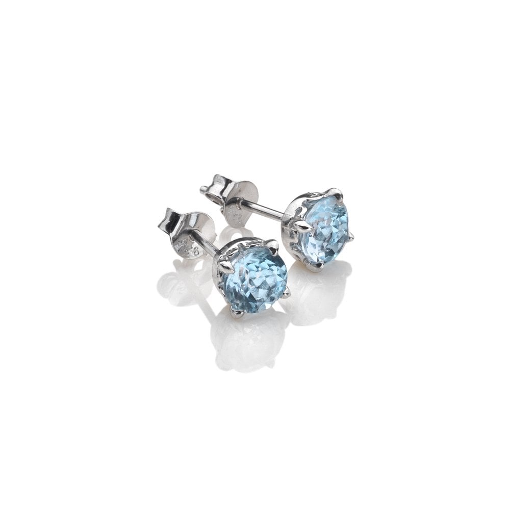 Anaïs Blue Topaz Birthstone Earrings - December