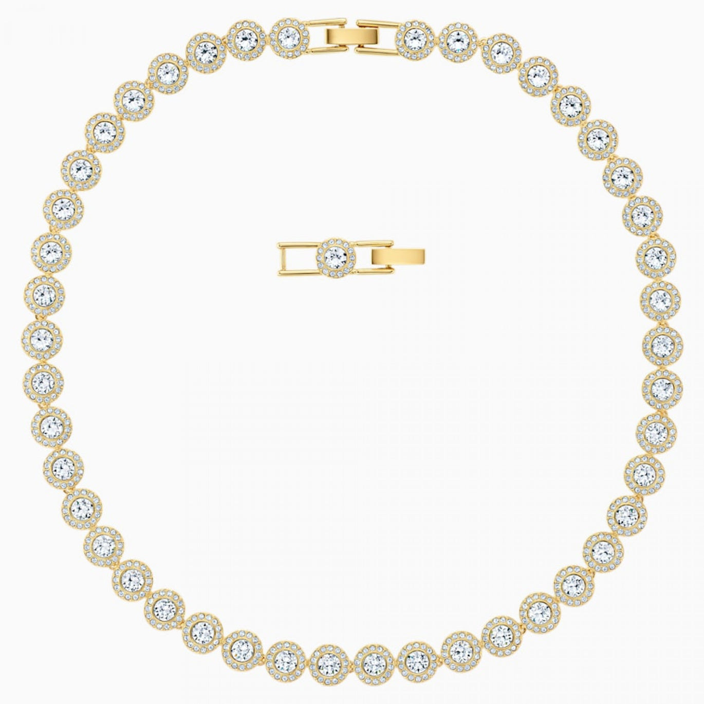 Swarovski Angelic Necklace, White, Gold-Tone Plated