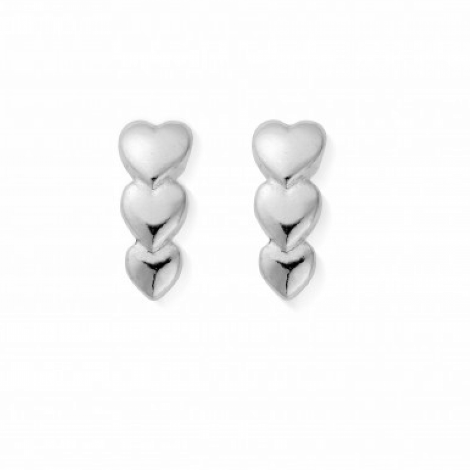 ChloBo Life Lover Stud Earrings Silver
