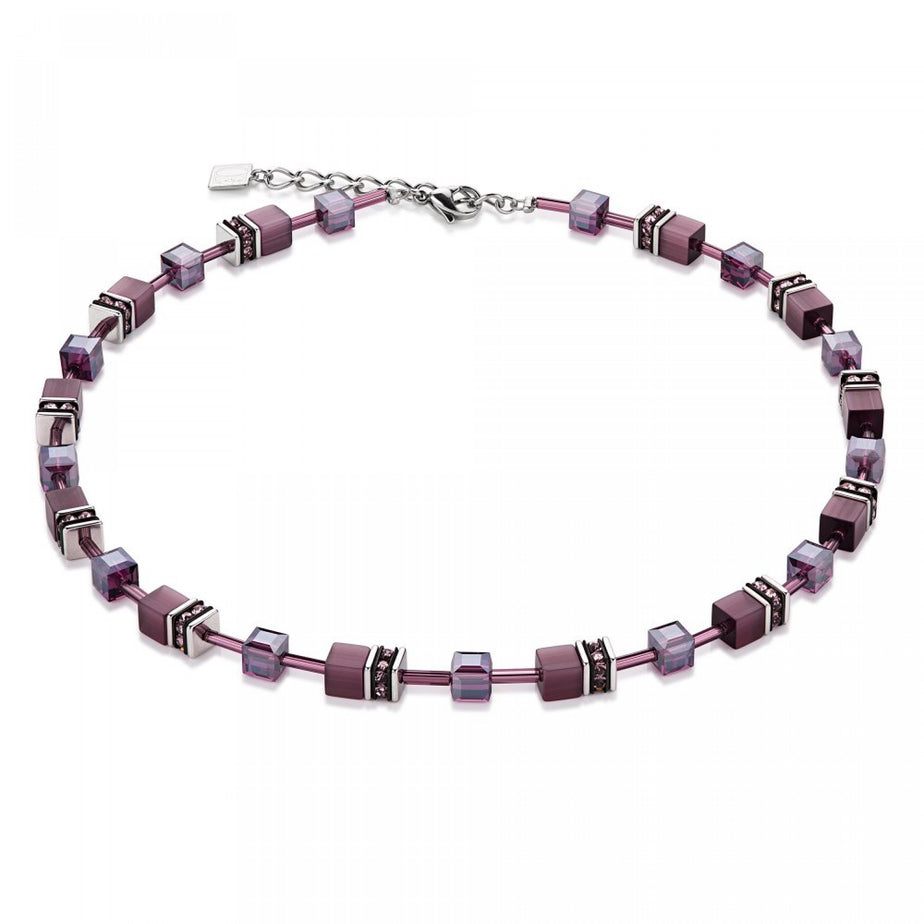 Coeur De Lion GeoCUBE® Purple Necklace