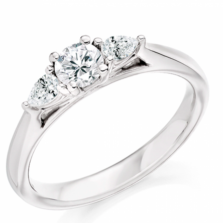 Platinum Diamond Trilogy Engagement Ring