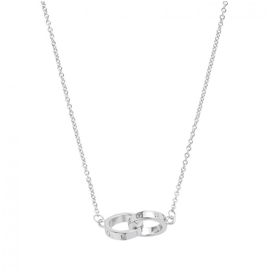 Olivia Burton Ladies Interlink Necklace Silver