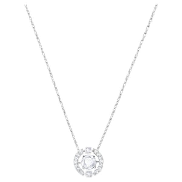 Swarovski White Sparkling Dance Round Necklace