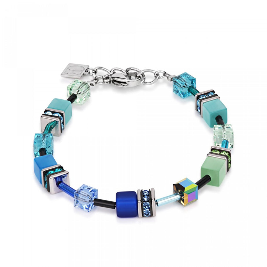 Coeur De Lion Geo Cube Bracelet Blue-Green