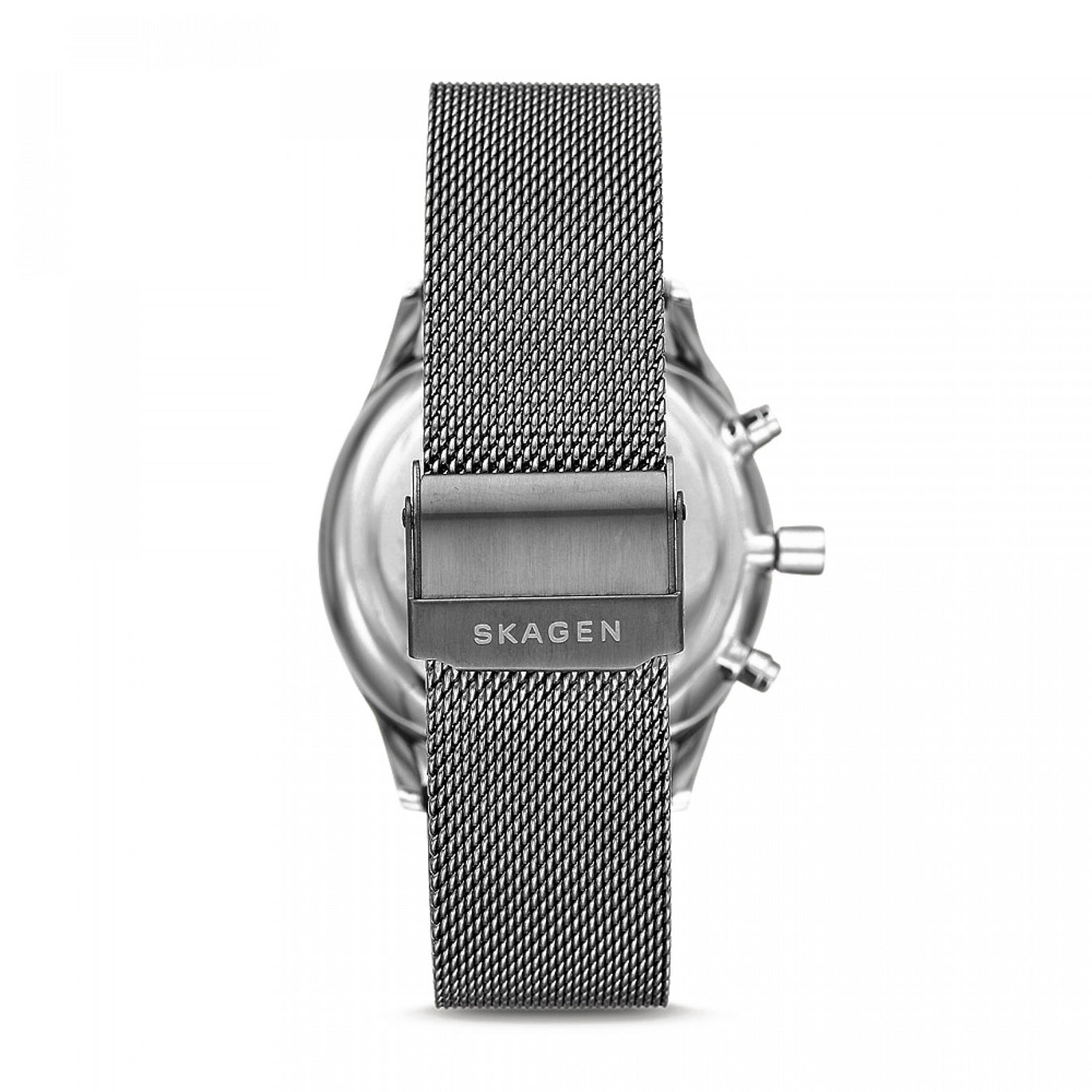Skagen Holst Chronograph Gunmetal Steel Mesh Watch