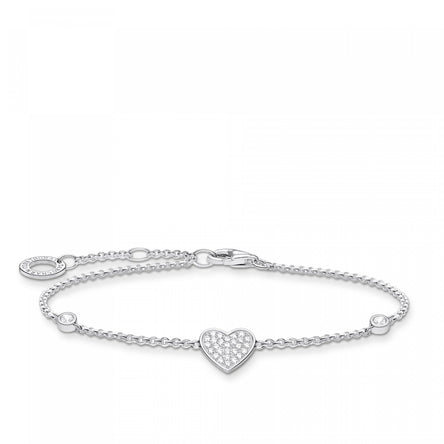 Thomas Sabo Bracelet Heart With Stones Silver