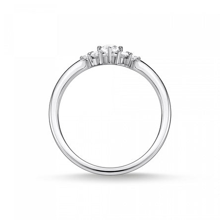 Thomas Sabo Ring Vintage White Stones Silver