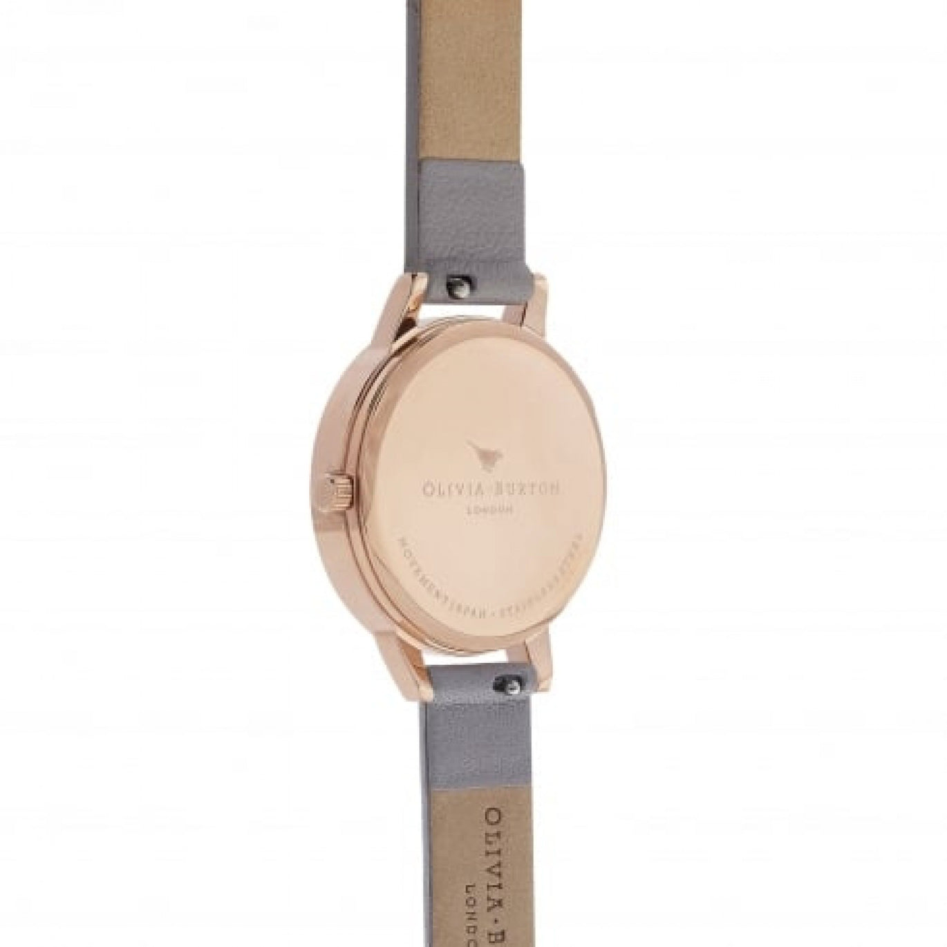 Olivia Burton Marble Floral Grey Lilac & Rose Gold Watch