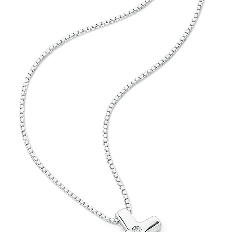 D for Diamond Boy's Cross Pendant