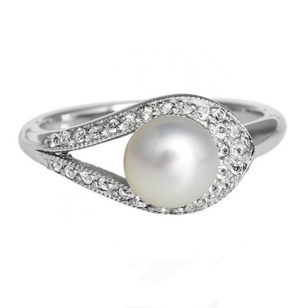 Jersey Pearl Topaz and Pearl Ring
