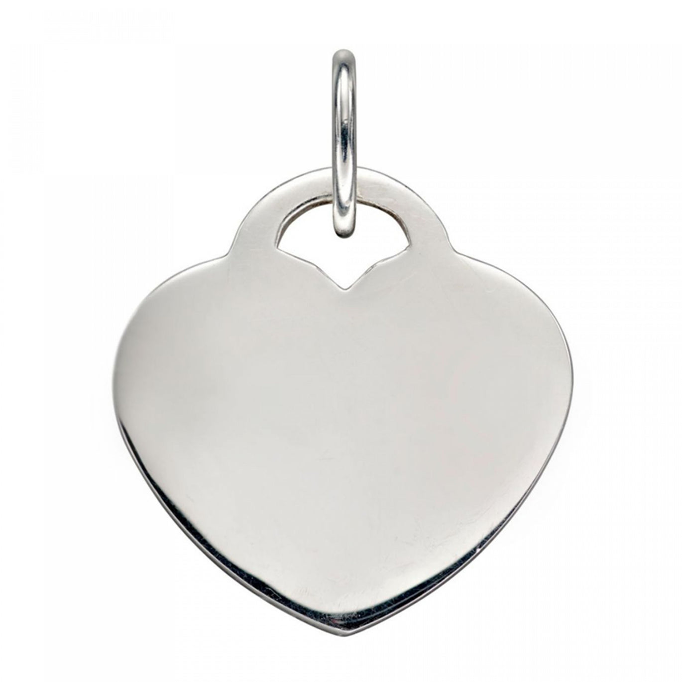 Sterling Silver Engravable Heart Pendant