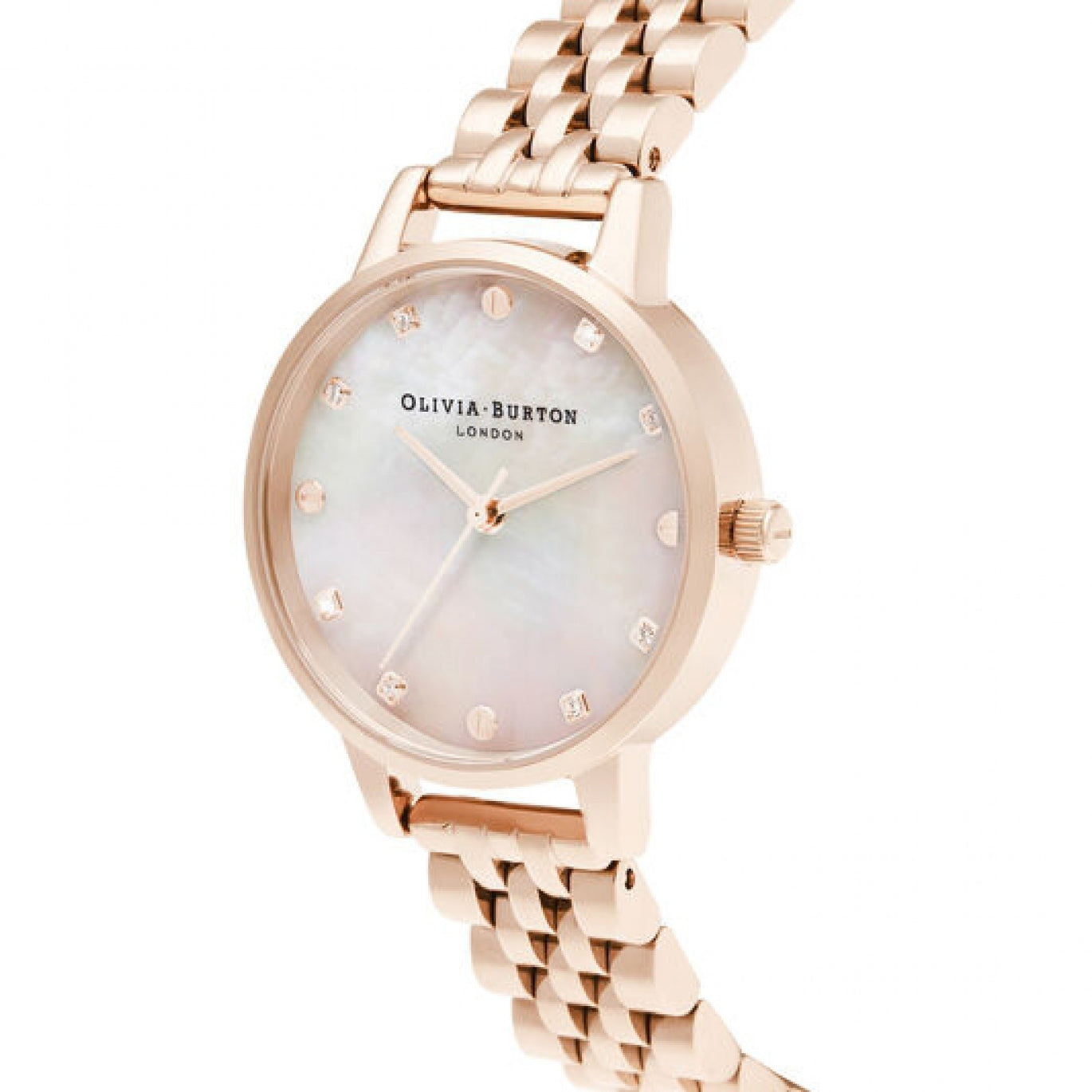 Olivia Burton Midi Mother of Pearl Dial, Rose Gold Bracelet Watch