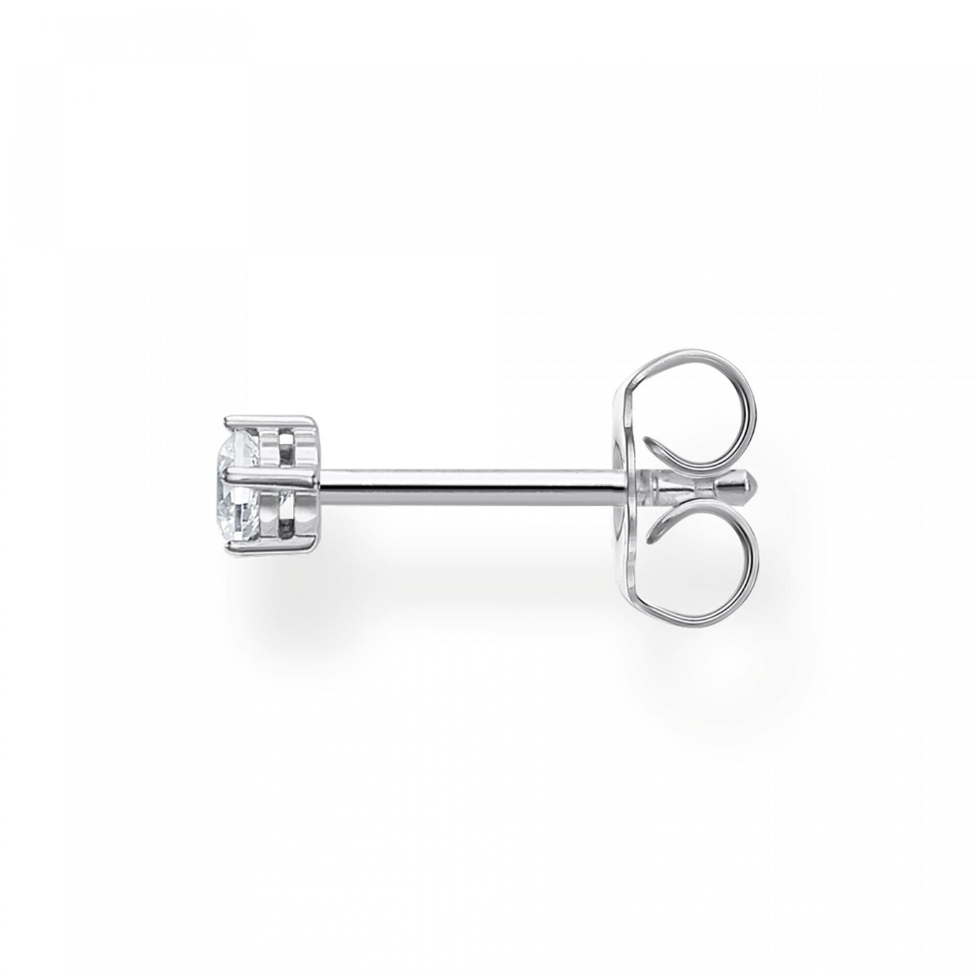Thomas Sabo Single Ear Stud White Stone Silver