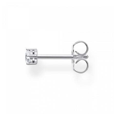 Thomas Sabo Single Ear Stud White Stone Silver