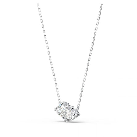 Swarovski Mesmera necklace Heart, White, Rhodium plated
