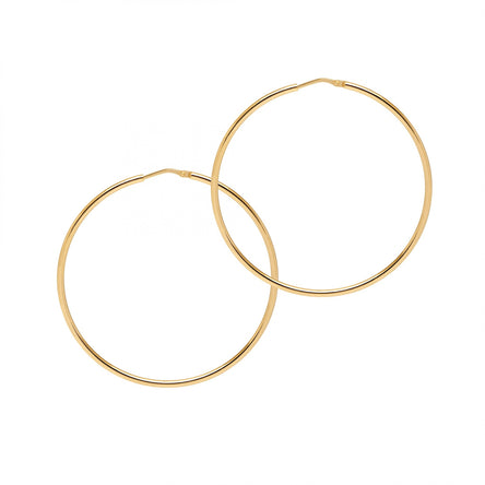 The Hoop Station La Chica Latine Yellow Gold Hoops 55mm