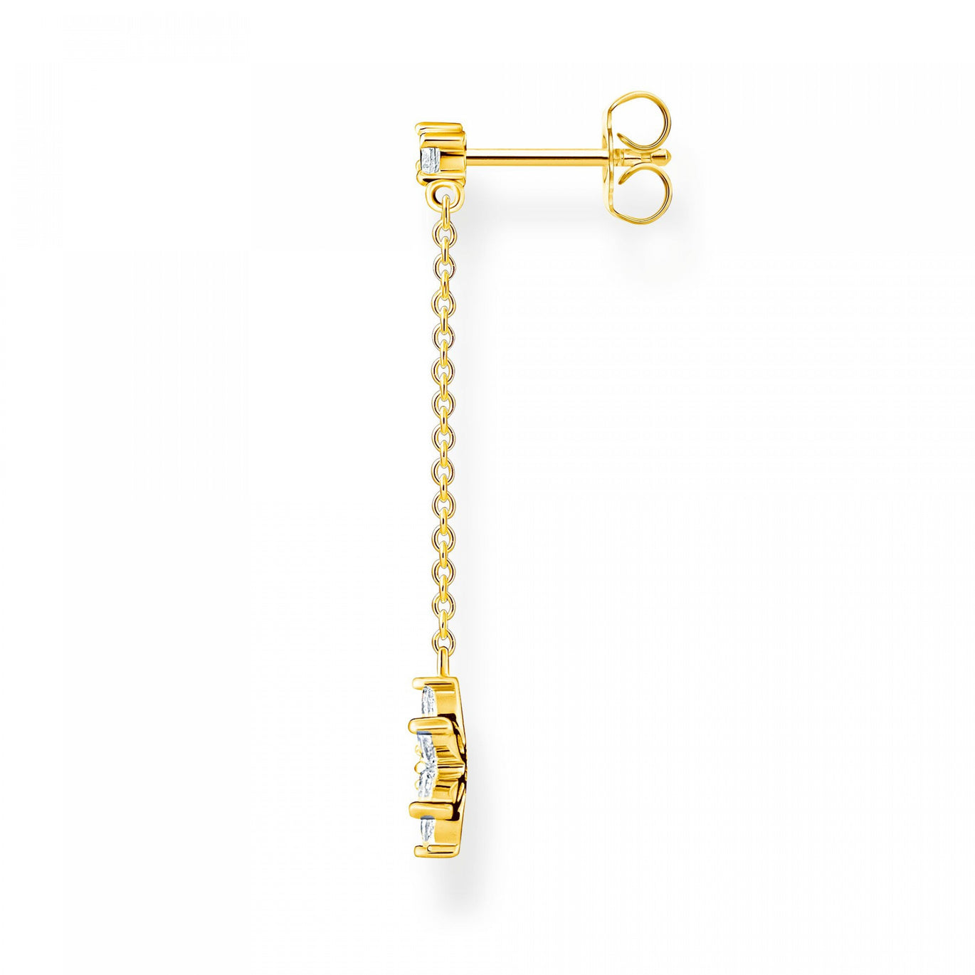 Thomas Sabo Single Drop Gold Flower Earring