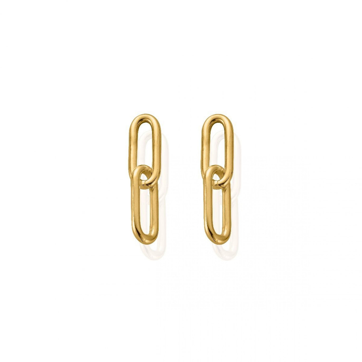 ChloBo Couture Gold Medium Two Link Earrings