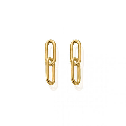 ChloBo Couture Gold Medium Two Link Earrings