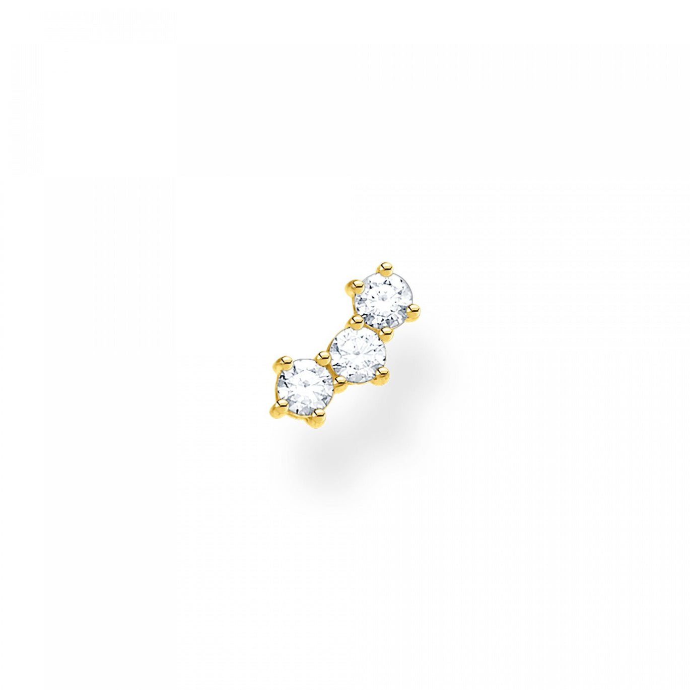 Thomas Sabo Single Ear Stud White Stones, Gold